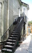 exterior straight staircase  STAIRWAYS inc