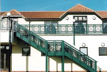 exterior straight staircase  Crescent Stairs