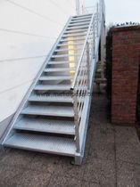 exterior straight staircase  M&eacute;tal Passion