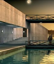 exterior wall light for public spaces FLAT (C-W) by Paolo Bistacchi TRE CI LUCE