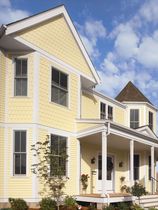 fiber cement facade cladding COLORMAX&reg; PREFINISHED HALF ROUNDS Certain Teed