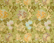 flower lampas fabric L'ARBRE A PIVOINES VEREL DE BELVAL