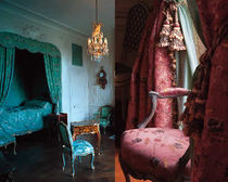 flower lampas fabric CASTEL VEREL DE BELVAL