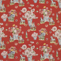 flower silk fabric GILLIAN S ZEBRAS Brunschwig & Fils