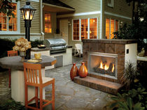 garden closed gas fireplace DAKOTA QUADRA-FIRE