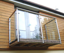 glass and stainless steel railing  New Forest Metal Work