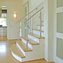 glass and stainless steel railing Glas- & Stahlgel&auml;nder TREPPENMEISTER