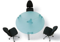 glass boardroom round table SWAY by Uberto Facchini Arlex