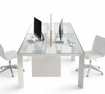 glass boardroom table KOY by O. e G. Buratti Gallotti&Radice