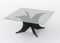 glass contemporary coffee table (metal base) REVEL Swanky Design - Premium Contemporary Furniture