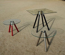 glass contemporary coffee table (metal base) STICKS by Toni Grilo Riluc