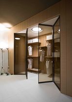 glass folding door for walk-in wardrobe PAVILION LIBRO TRE-P & TRE-Piu