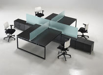 glass office desk partition  Eurosteel Italia