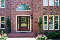 glass pane fitted entrance door in fiber glass CLASSIC-CRAFT OAK COLLECTION&trade; THERMA-TRU DOORS