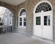 glass pane fitted entrance door in fiber glass FLUSHLINE&reg; ALCOA ARCHITECTURAL PRODUCTS