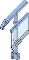 glass railing (with metal handrail) SATELLITE &reg; BALUSTRADES INSTALLUX