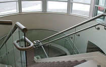 glass railing (with metal handrail)  Couturier Iron Craft