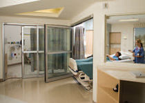glazed sliding door PROFILER&reg;-ICU SMOKE RATED Horton Automatics