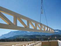 glulam timber lattice beam BSH FACHWERKTR&Auml;GER Kaufmann Holz