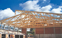 glulam timber wood roof truss 2-SPAN GYMNASIUM, N&Uuml;DLINGEN HESS-WOHNWERK