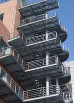 half-turn fire escape staircase in metal  ASCO