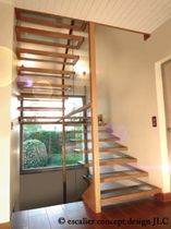 half-turn floating staircase ES-PEB la stylique
