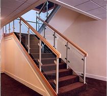 half-turn staircase with a lateral stringer HOOLEY Crescent Stairs