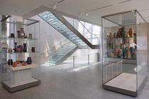 half-turn staircase with a lateral stringer (metal frame and glass steps) GREAT WORKS EDILCO