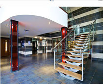 half-turn staircase with central stringer for commercial buildings  Canal Engineering Ltd