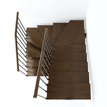 half-turn staircase with a central stringer KREA U (H1) IDEALKIT