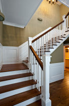 half-turn staircase with a lateral stringer (wooden frame and steps) GS-1 Gierszewski Stolarstwo Artystyczne