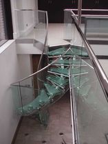 helicoidal staircase with central stringer (metal frame and glass steps) STOURTON SS 601 SPIRAL Stairs
