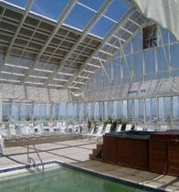 high pool enclosure with lateral opening  CSS Enclosures