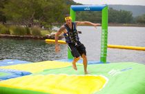 inflatable play module for public pools CURVE Wibit Sports