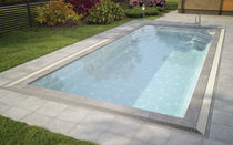 inground one-piece composite swimming pool with infinity effect WANAKA 750 MIRROR LINE LUXE Pools