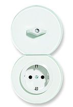 interlocked plug socket (glass finishing)  Tecnoline