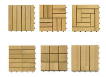 interlocking wooden deck tile for exterior floors (teak)  Deesawat Industries