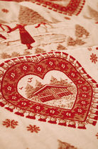 jacquard fabric UN COEUR EN HIVER ROUGE Olivier Th&eacute;venon Selection