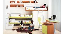 kids bunk bed with storage cabinets (unisex) NARDI Homes