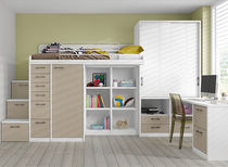 kids bunk bed with storage cabinets (unisex) TLS.09  Limba
