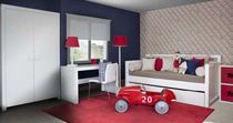 kids room <br/ >(unisex) AMBIENTE COCHE ROJO  Babyroom