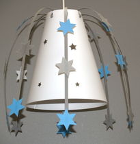 kids suspended lamp (boys) LUETOILES BLEU GRIS CASSENOISETTE