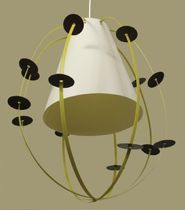 kids suspended lamp (unisex) LUMINAIRE Z&Eacute;BULON &Eacute;CRU-VERT-OLIVE-CHOCOLAT CASSENOISETTE