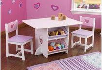 kids table and chairs set (girls) HEART KidKraft