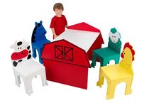 kids table and chairs set (unisex) BARNYARD KidKraft