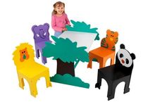 kids table and chairs set (unisex) JUNGLE KidKraft