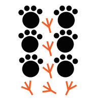 kids wall sticker (unisex) ANIMAL FOOTPRINTS FLEXA