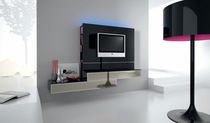contemporary lacquered glass TV wall unit PROGETTO 037 OLTREDOMO