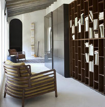 lacquered wooden contemporary bookcase BOOK&LOOK by Pagnon & Pelha&icirc;tre  Ligne Roset France