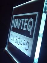 laser engraved patterned float glass panel NAVTEQ Vitrics